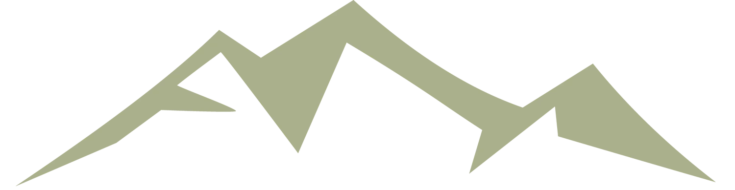 Light green mountain range graphic.