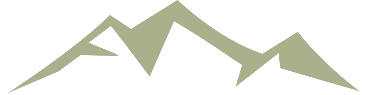 Mountains in muted green.